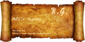 Már Gunda névjegykártya